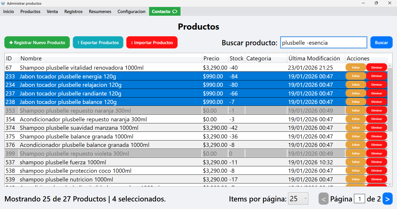 Sistema de Control de Stock - Gestión de productos y precios
